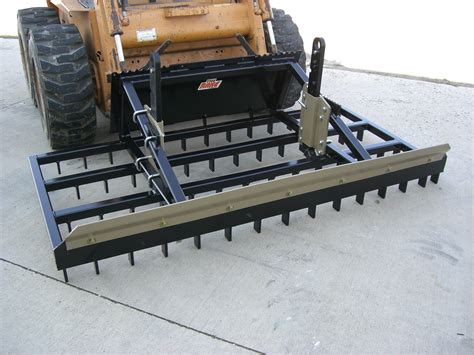 landscaping rake skid steer|skid steer landscape rake attachment.